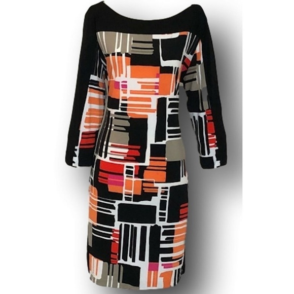 Banana Republic Mod Graphic Geometric Print Dress Size: XS - Picture 1 of 3